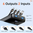 Portable Charger with Built in Cables, 50000mAh Power Bank Fast Charging 6 Outputs 2 Inputs with LED Display External Battery Pack Compatible with Cellphones Tablets AirPods etc 🍁 All In One Marketplace Canada