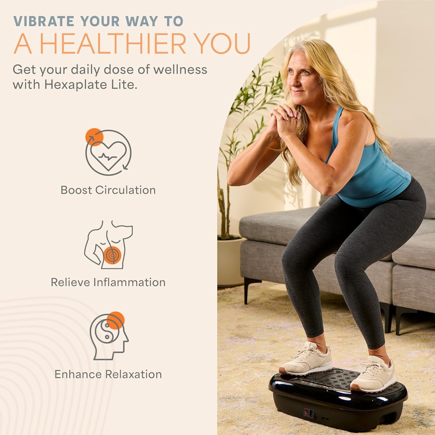 Lifepro HexaplateLite Vibration Plate Exercise Machine-Small & Lightweight 🍁 All In One Marketplace Canada