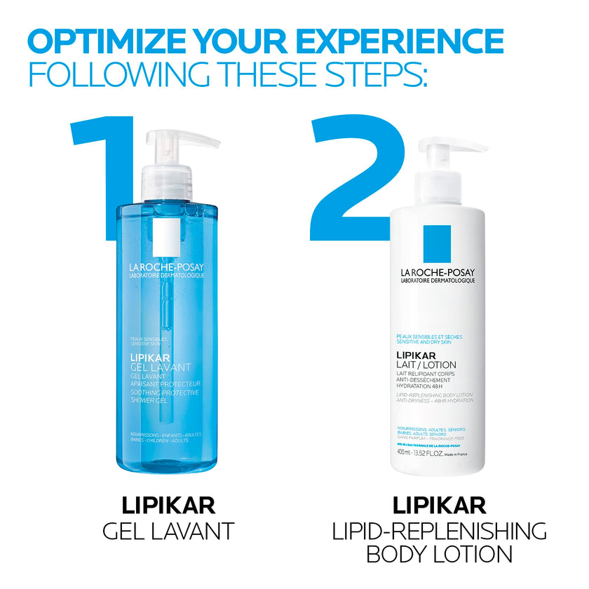 La Roche-Posay Body Wash, Lipikar Cleansing & Moisturizing Gel Body Wash with Shea Butter & Niacinamide for Dry & Sensitive Skin, Soap Free, Paraben Free, 400mL 🍁 All In One Marketplace Canada