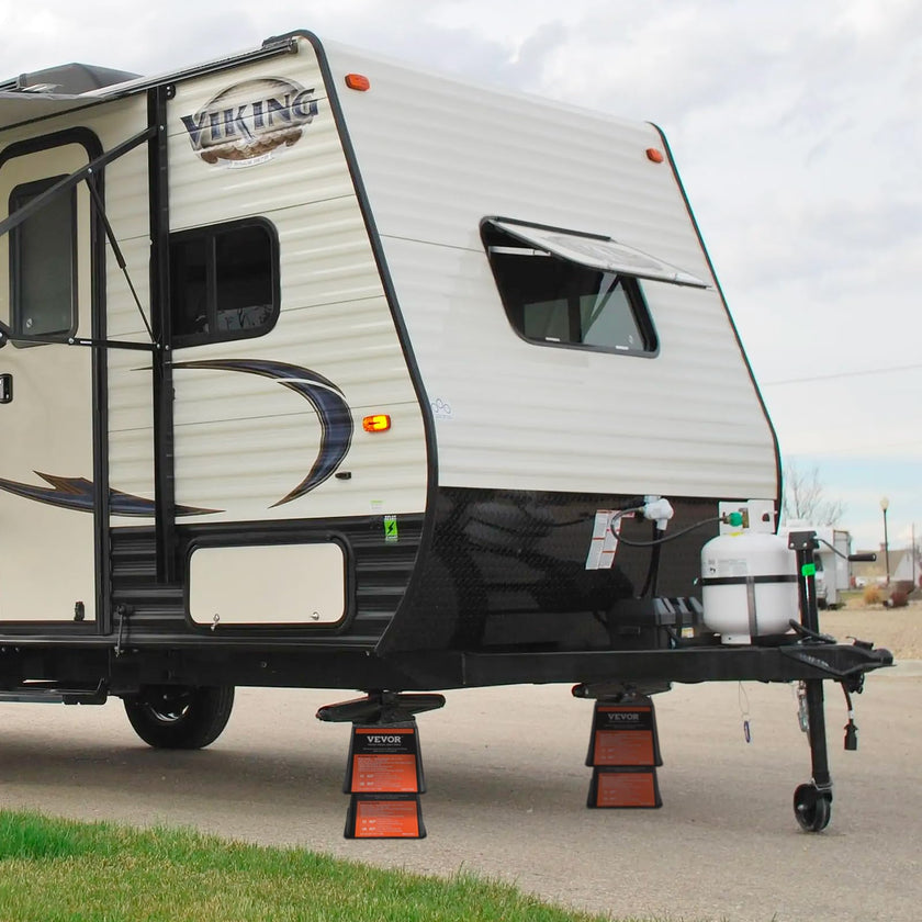 VEVOR Trailer Jack Block, 6000 lbs Capacity per RV Leveling Block, Polypropylene RV Camper Stabilizer Blocks, RV Travel Accessories Use for Any Tongue Jack, Post, Foot, 5th Wheels, 4-Pack 🍁 All In One Marketplace Canada