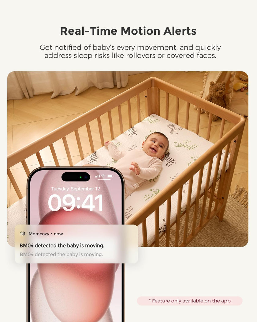 Momcozy Smart WiFi Baby Monitor with Camera and Audio, 5