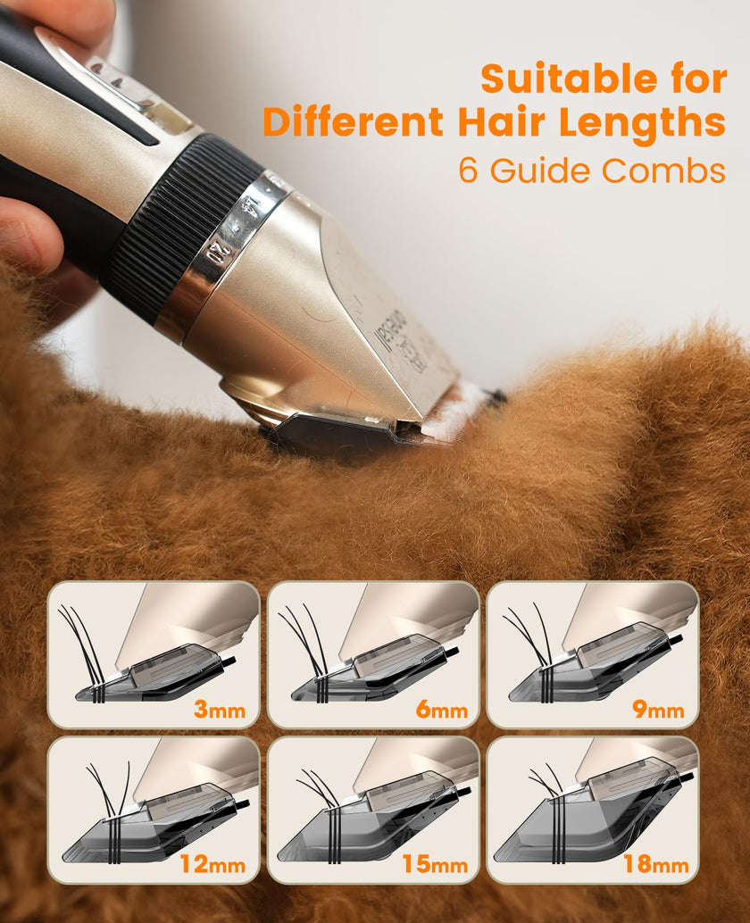 oneisall Dog Clippers and Paw Trimmer Kit 2 in 1 Low Noise Cordless Dog Clippers for Grooming Pet Hair Trimmers for Small and Large Dogs Cats Animals 🍁 All In One Marketplace Canada