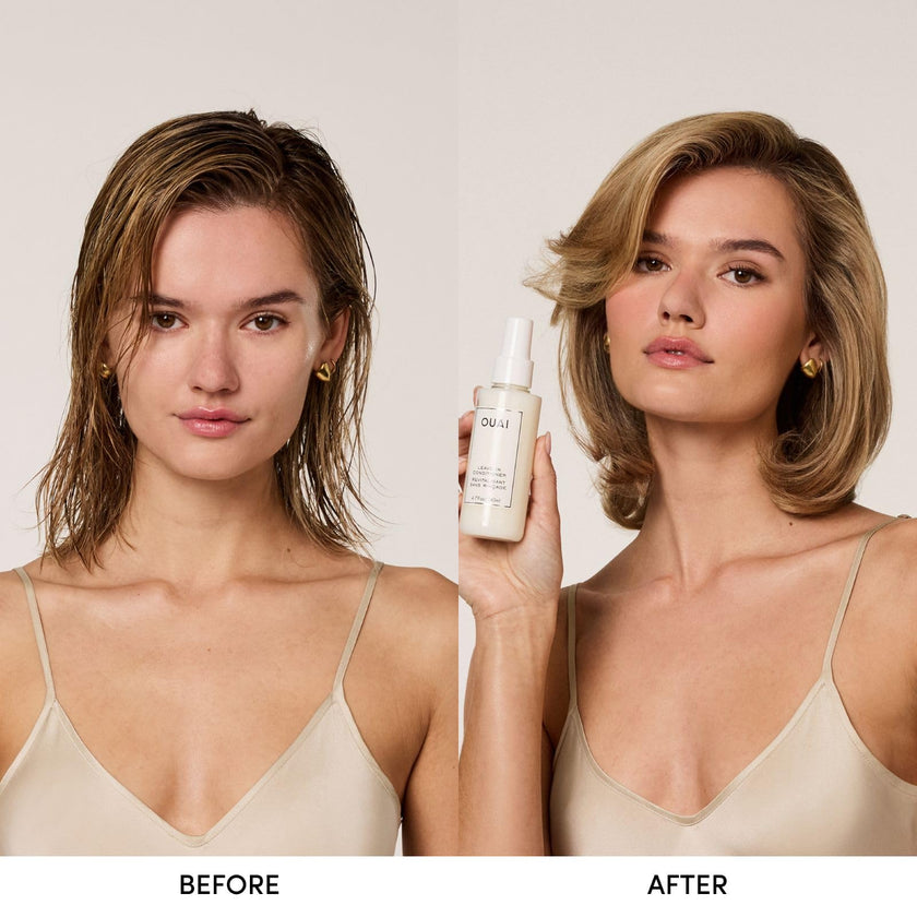 OUAI Leave In Conditioner & Heat Protectant for Hair - Prep Hair for Styling or Use as Detangling Spray to Fight Frizz & Flyaways - No Parabens, Sulfates or Phthalates (4.7 oz) 🍁 All In One Marketplace Canada