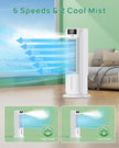 Portable Air Conditioner, 800ML Water Tank, 6 Speeds & 2 Cool Mist, 3 IN 1 Air Cooler, 90° Auto Oscillation, 12H Timer, 5M Remote Control, Quiet Cooling Tower Fan Air Conditioner for Room Office 🍁 All In One Marketplace Canada