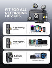 Hollyland Lark M2 Wireless Lavalier Microphone for iPhone/Android/Camera/PC/Laptop with Lightning/USB-C/Plug, 48KHz 24Bit, 1000ft Range, Noise Cancellation, 30H Battery for Video Recording, Streaming 🍁 All In One Marketplace Canada