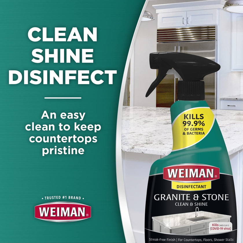 Weiman Granite Cleaner and Polish - 12 Fluid Ounce - Enhances Natural Color in Granite, Quartz, Marble, Soap Stone and More 🍁 All In One Marketplace Canada