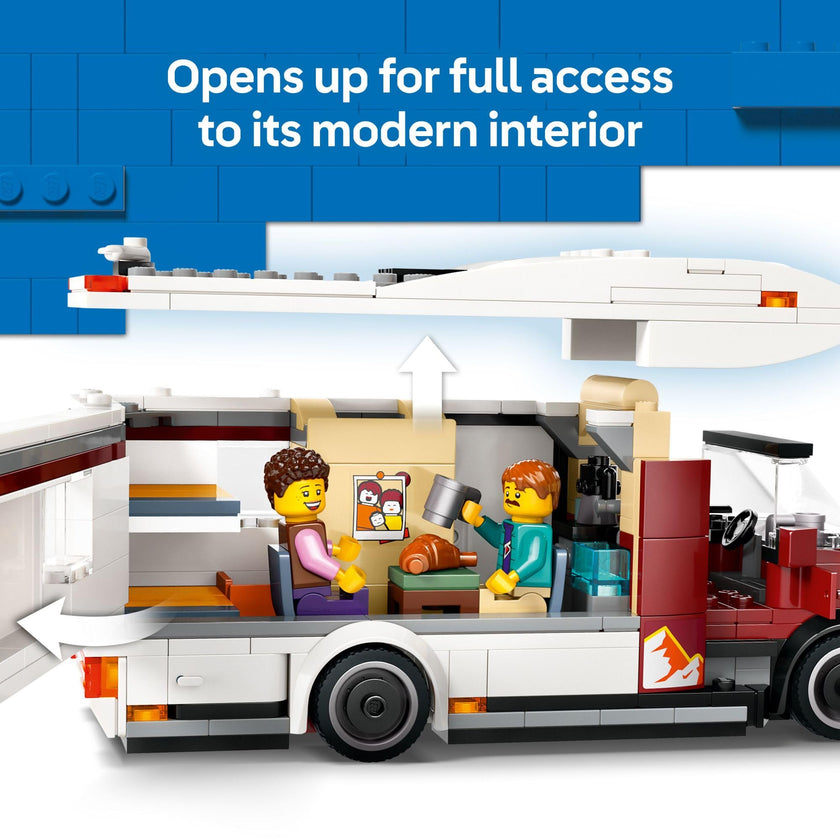 LEGO City Holiday Adventure Camper Van Building Toy Set - Vacation Toy for Kids, Boys and Girls, Ages 6+ - Includes 3 Minifigures and Accessories - Gift Idea for Birthdays and Holidays - 60454 🍁 All In One Marketplace Canada