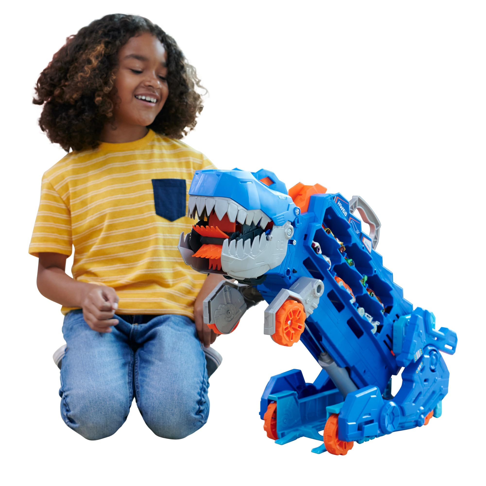 Hot Wheels City Toy Car Track Set, Ultimate T-Rex Transporter, Hauler Transforms into Stomping Dino with Race Track, from Netflix Series “Let’s Race” 🍁 All In One Marketplace Canada
