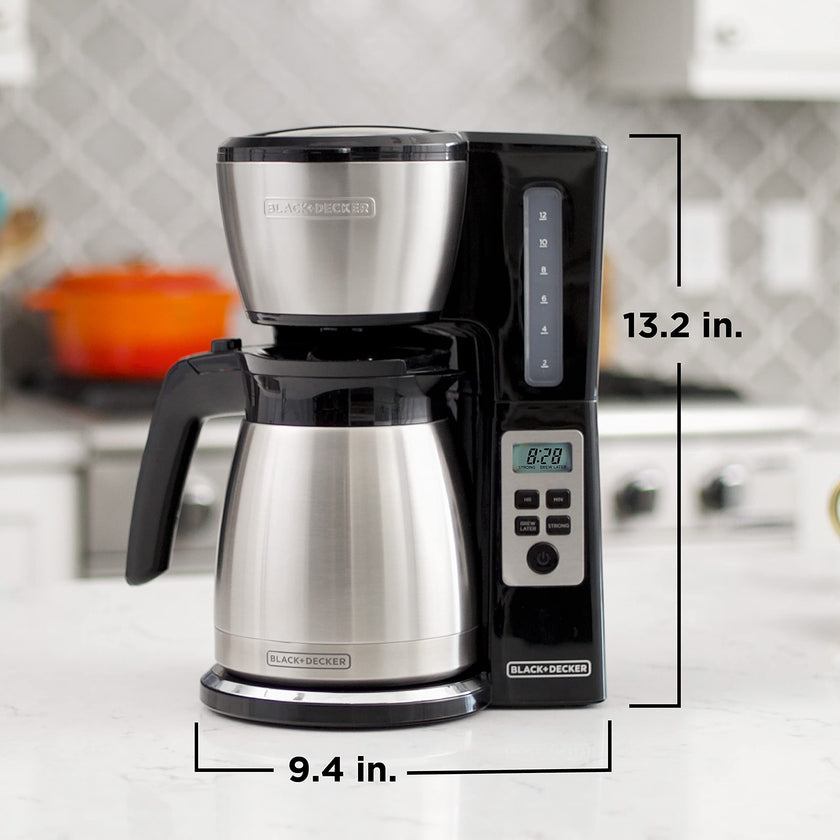 BLACK+DECKER CaféCraft 12-Cup Programmable Coffee Maker, Thermal Carafe 🍁 All In One Marketplace Canada