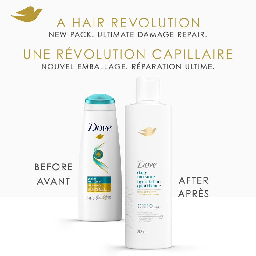 Dove Daily Moisture Damage Therapy Shampoo & Conditioner, 355mL, 4-Pack 🍁 All In One Marketplace Canada