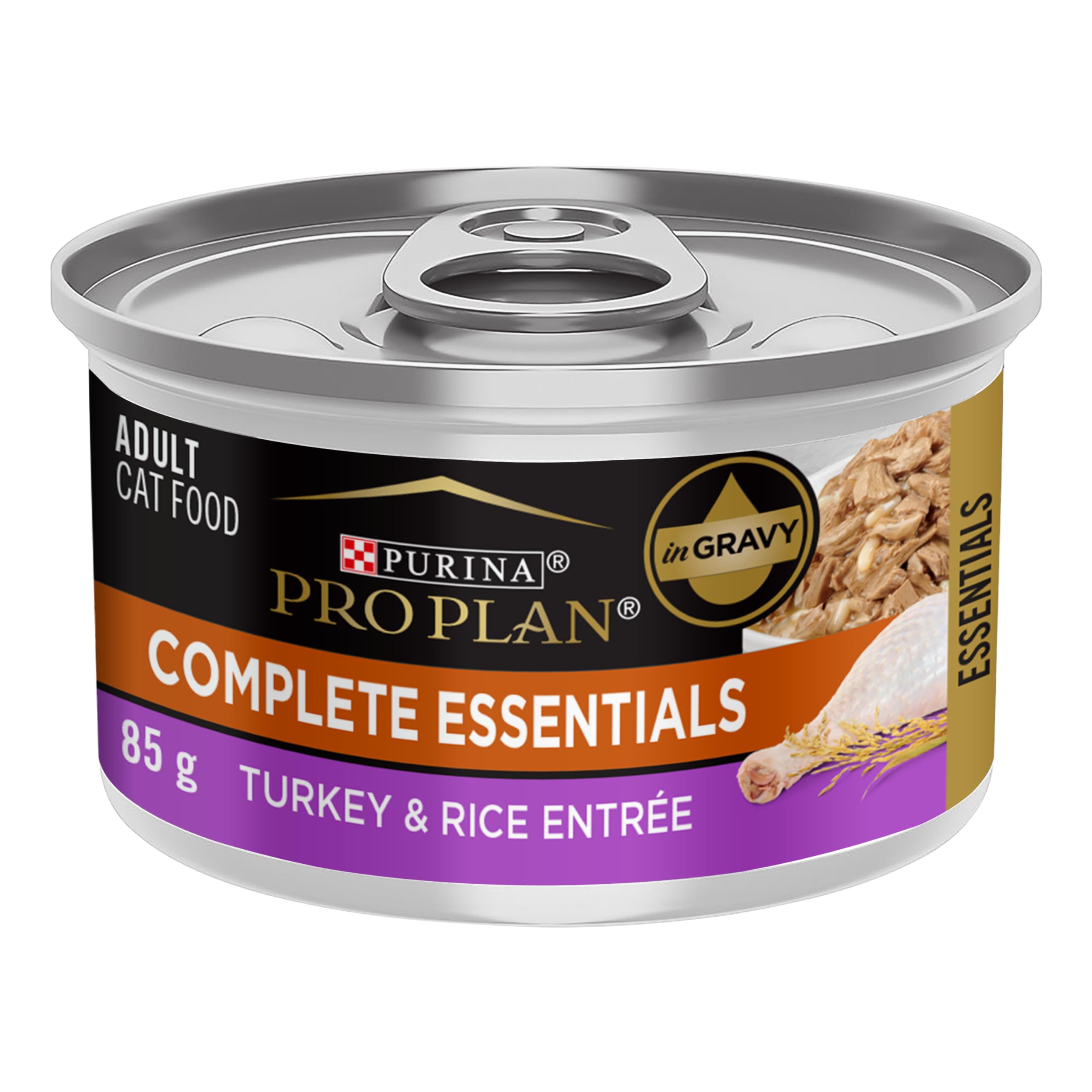 Purina Pro Plan Wet Cat Food, Complete Essentials Turkey & Rice Entrée - 85 g (24 Pack) 🍁 All In One Marketplace Canada