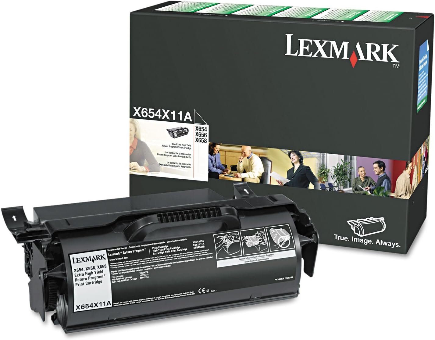 Lexmark X654X11A Black Extra High Yield Return Program Toner Cartridge