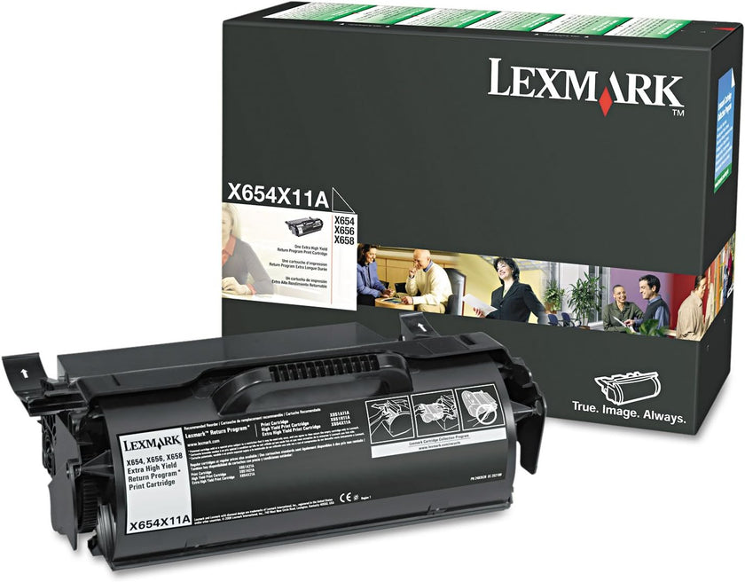 Lexmark X654X11A Black Extra High Yield Return Program Toner Cartridge