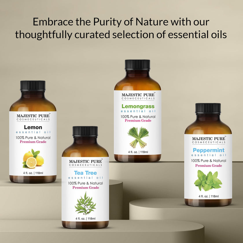 Majestic Pure Eucalyptus Essential Oil - Huge 118 ml - 100% Pure and Natural Oil for Soap Making Scent- Premium Grade with Glass Dropper 🍁 All In One Marketplace Canada