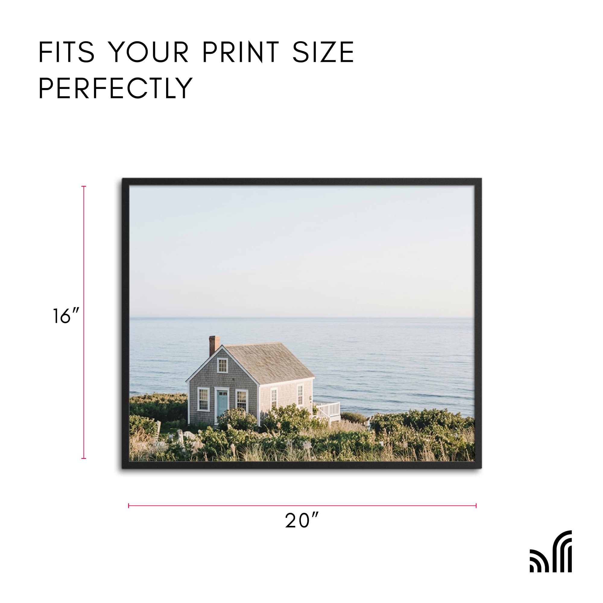 Americanflat 16x20 Picture Frame with Polished Plexiglass - Streamline Collection - Thin Border Picture Frame for Wall Display - Hanging Hardware Included - Black 🍁 All In One Marketplace Canada