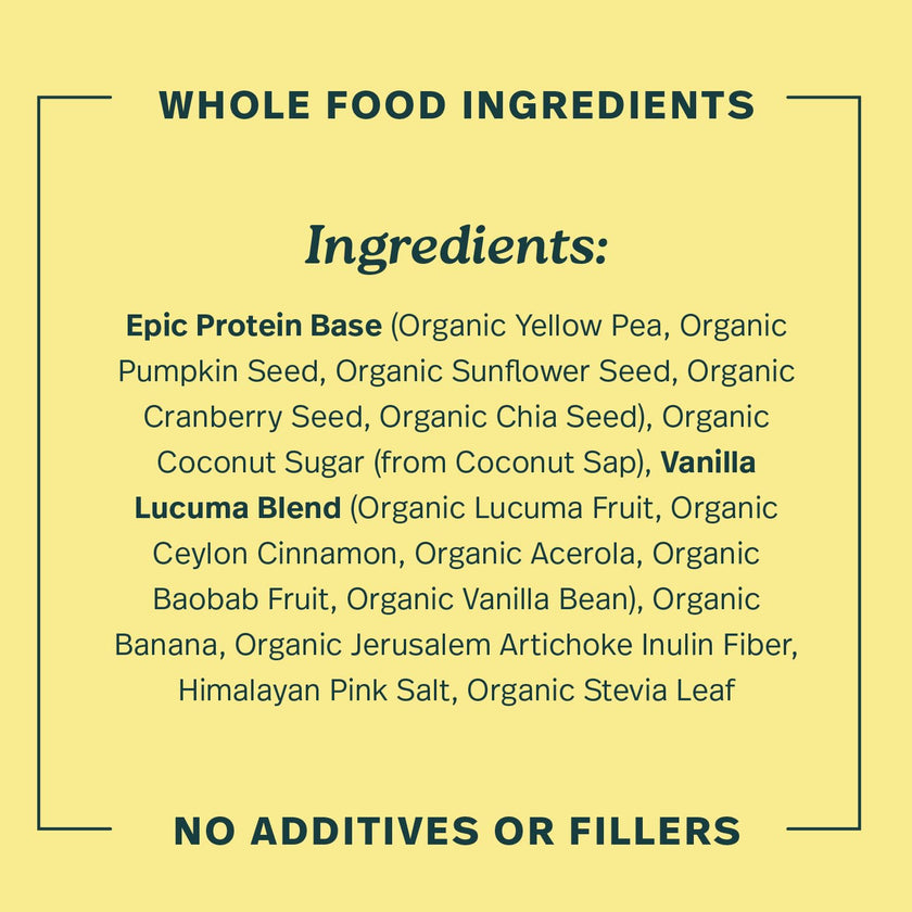Sprout Living Epic Protein Powder, Vanilla Lucuma Flavor, Organic Plant Protein, Gluten Free, No Additives, 19 Grams Clean Vegan Protein (1 pound,13 servings) 🍁 All In One Marketplace Canada