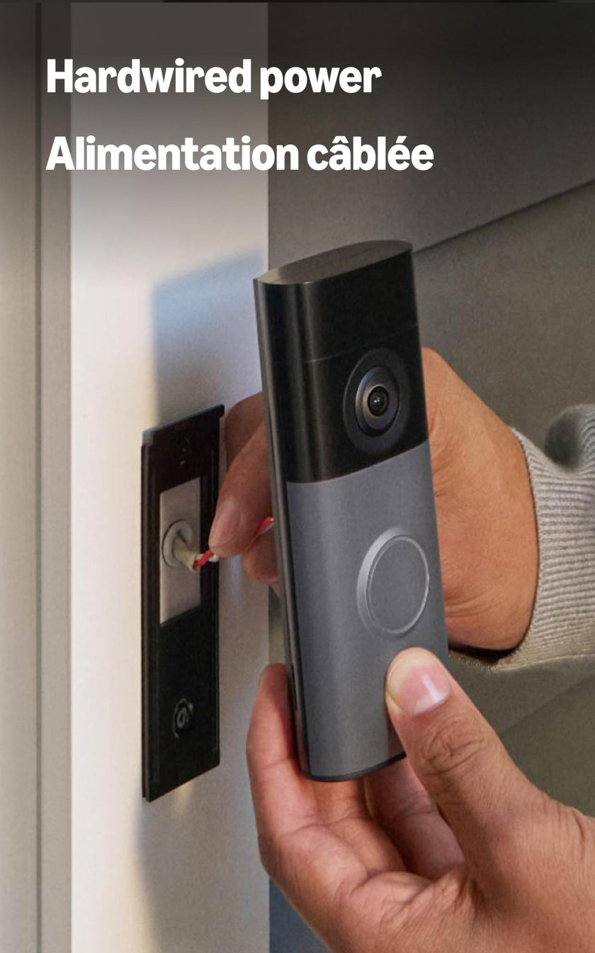 Ring Wired Doorbell (newest model), Wide-Angle Retinal 2K, up to 6x Enhanced Zoom, pair with Alexa+ or Ring Chime for in-home alerts, Speckled Gray 🍁 All In One Marketplace Canada