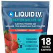 Liquid I.V. Hydration Multiplier Electrolyte Drink Mix - Enhanced Hydration Electrolyte Powder with Vitamins B3, B5, B6, B12 and C -18x On-the-go Sticks for Workout and Travel - Strawberry 🍁 All In One Marketplace Canada