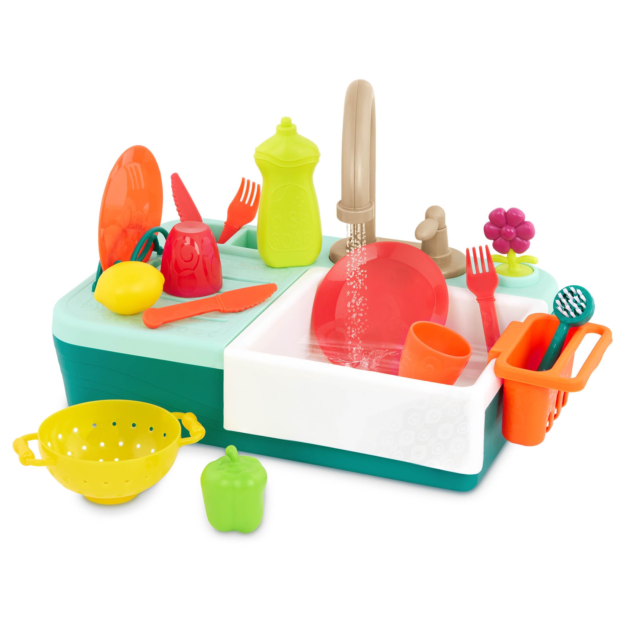 B. toys Play Sink, Splash-n-Scrub Sink with Running Water Faucet 🍁 All In One Marketplace Canada