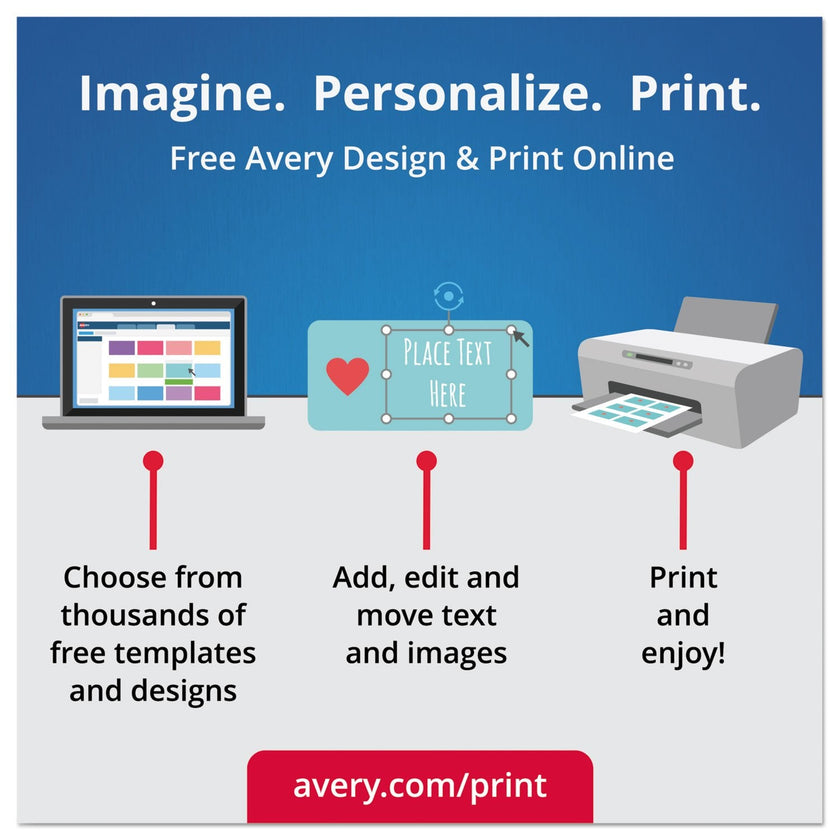 Avery Glossy White Round Labels, 2.5