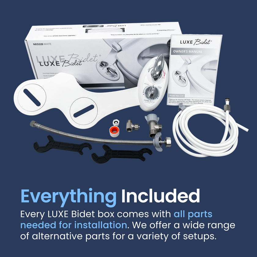 LUXE Bidet NEO 320 - Warm Water Bidet Attachment for Toilet Seat, White 🍁 All In One Marketplace Canada