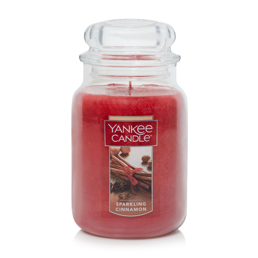 Yankee Candle Scented Candle, Sparkling Cinnamon, Original Large Jar Candle, 110-150 Hours of Burn Time, 22 oz. 🍁 All In One Marketplace Canada