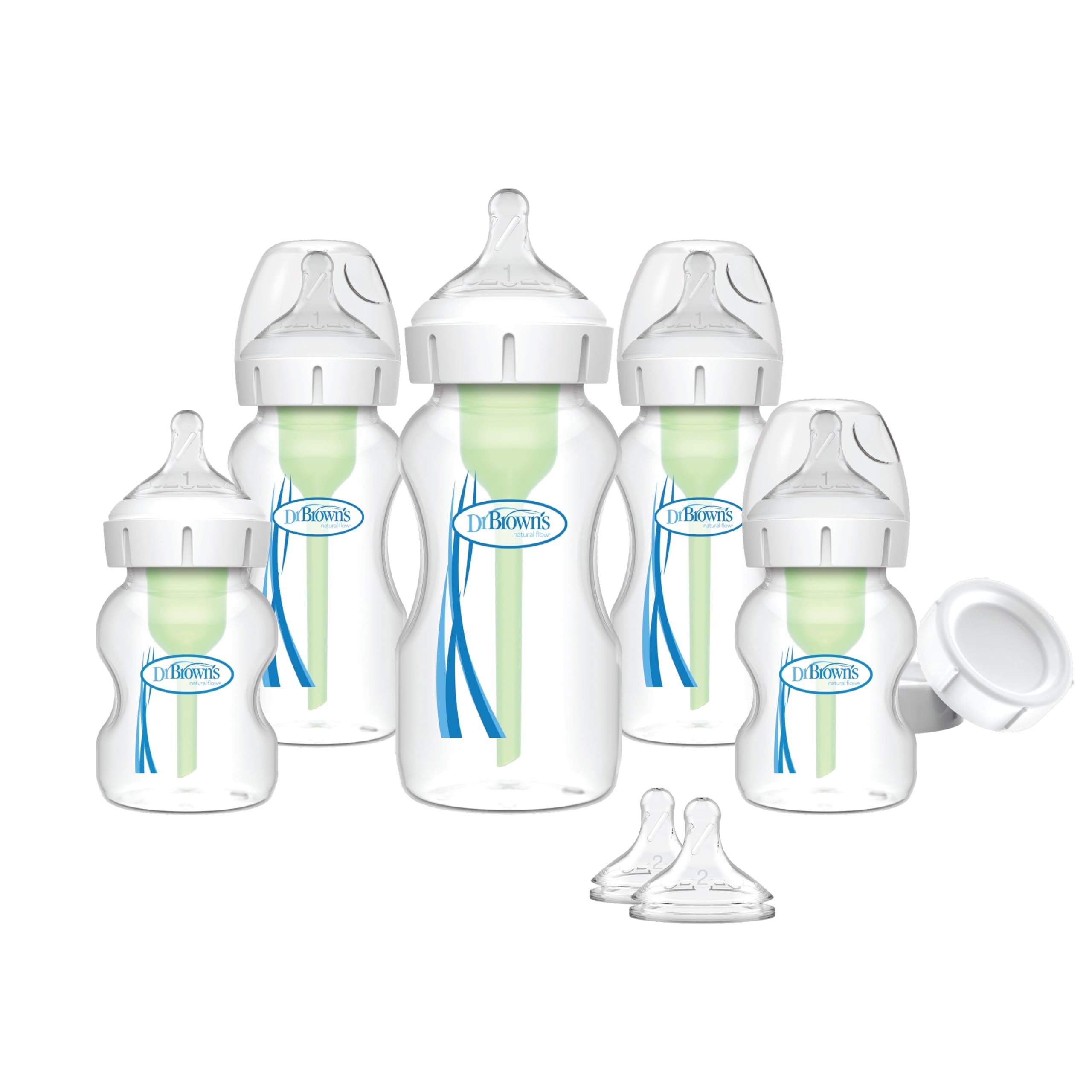 Dr. Brown’s Natural Flow Anti-Colic Options+ Wide-Neck Baby Bottles, Newborn Gift Set, Blue 🍁 All In One Marketplace Canada