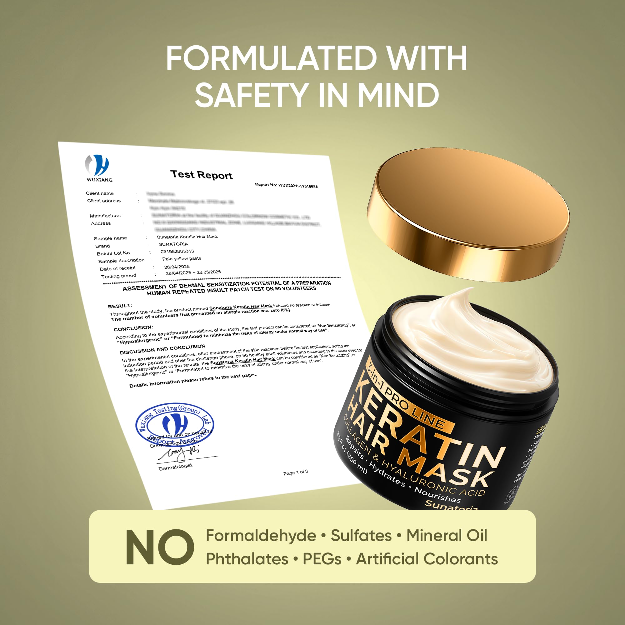 Keratin Hair Mask - Deep Conditioner for Dry, Damaged Hair — Hydrolyzed Keratin, Hyaluronic Acid, Argan Oil and Collagen - Sulfate-Free, Paraben-Free | 8.5 fl oz 🍁 All In One Marketplace Canada