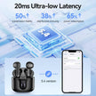 Wireless Earbuds, Bluetooth 5.4 in-Ear Headphones Wireless Bluetooth with ENC 4 Mics, Bluetooth Earbuds 50 Hour Noise-Cancelling Ear Buds with LED Indicator, IPX7 Waterproof for Sports/Work Black 🍁 All In One Marketplace Canada