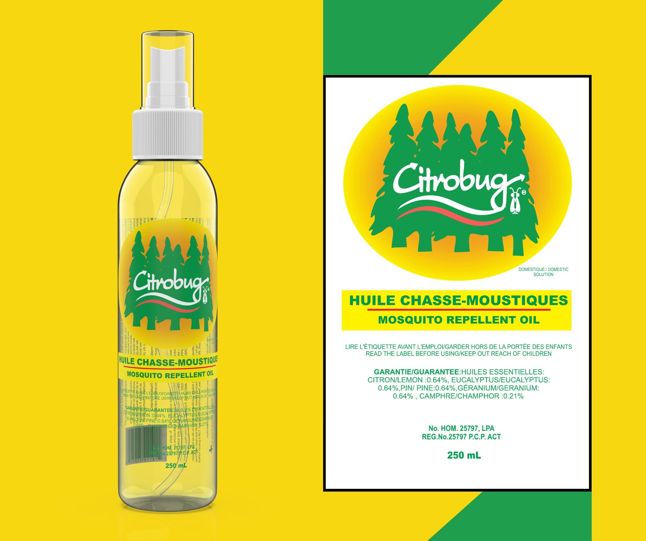Citrobug All Natural Mosquito Repellent (250ml) Made with Essential Oils // Chasse-moustique à Base d'huiles essentielles, sans deet 🍁 All In One Marketplace Canada