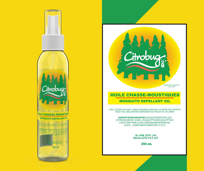 Citrobug All Natural Mosquito Repellent (250ml) Made with Essential Oils // Chasse-moustique à Base d'huiles essentielles, sans deet 🍁 All In One Marketplace Canada