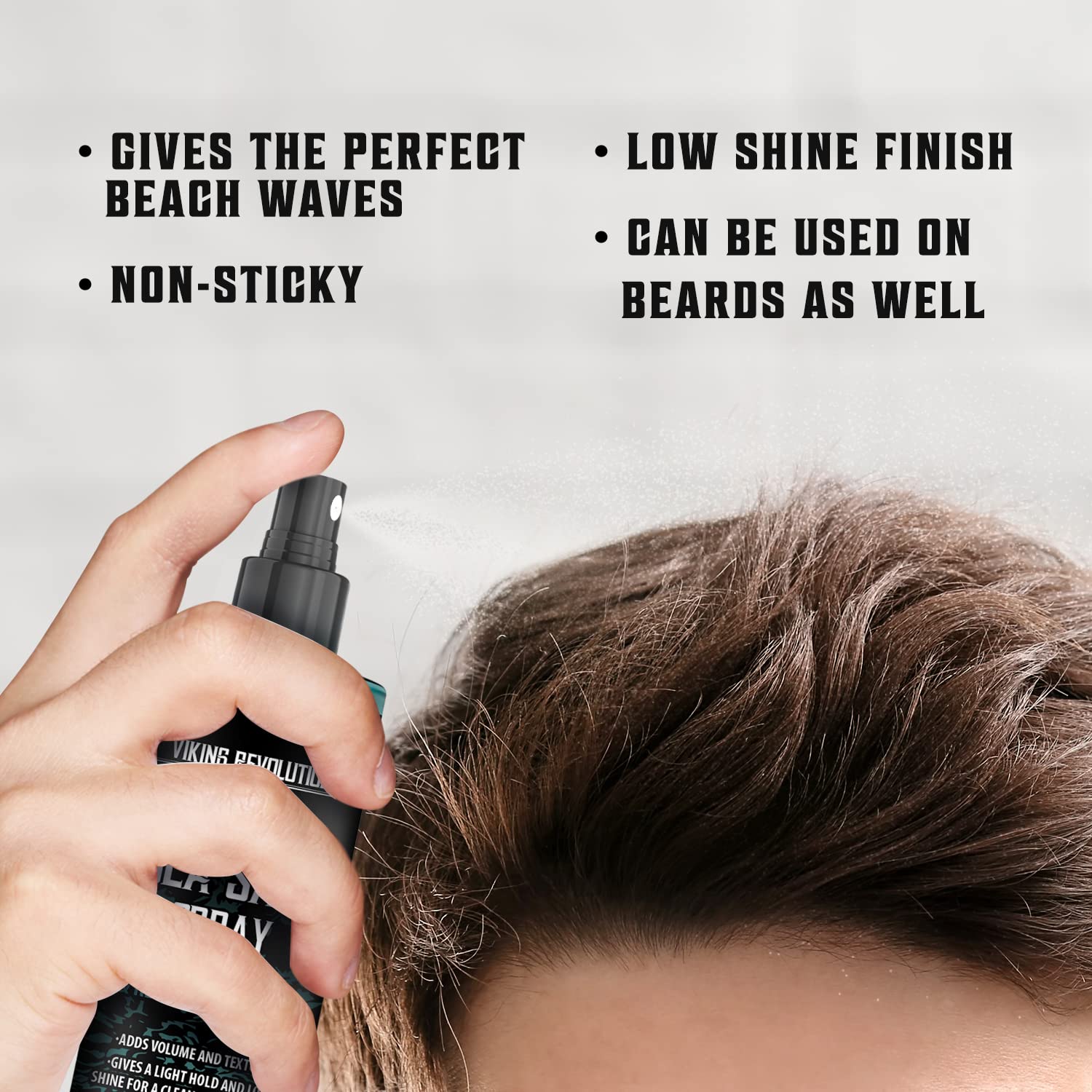 Viking Revolution - Sea Salt Spray Hair Men - 240ml - Texturizing Spray with Kelp, Aloe Vera & Red Algae Extract - Hairspray to Add Volume & Texture - Beach Hair Spray - Gifts For Men 🍁 All In One Marketplace Canada