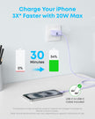 Anker iPhone 16 Charger, 2-Pack 20W Fast USB C Charger Block, for iPhone 16/16 Pro Max/15 Series/iPad Pro and More (Purple, 2 Pack & 2 Cable) 🍁 All In One Marketplace Canada