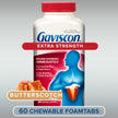 Gaviscon Extra Strength Tablets - 60 Count - Chewable Foaming Antacid Tablets for Day and Night Heartburn Relief, Acid Reflux and GERD relief, Butterscotch - Free of Aluminum, Lactose and Gluten 🍁 All In One Marketplace Canada