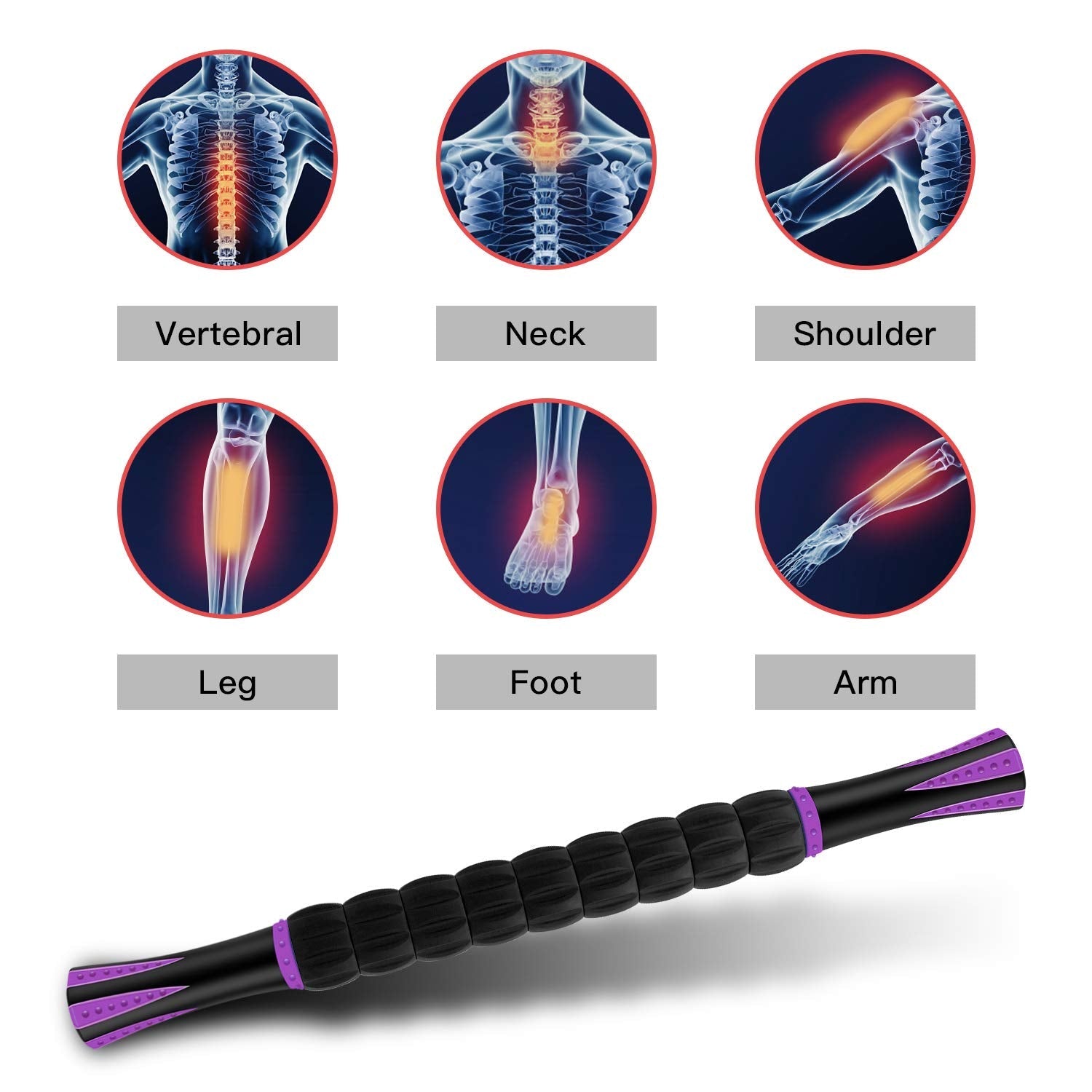 Muscle Roller, Massage Roller Stick for Athletes, Help Reducing Muscle Soreness Cramping Tightness Leg Arms Back Calves Muscle Massager(Purple) 🍁 All In One Marketplace Canada