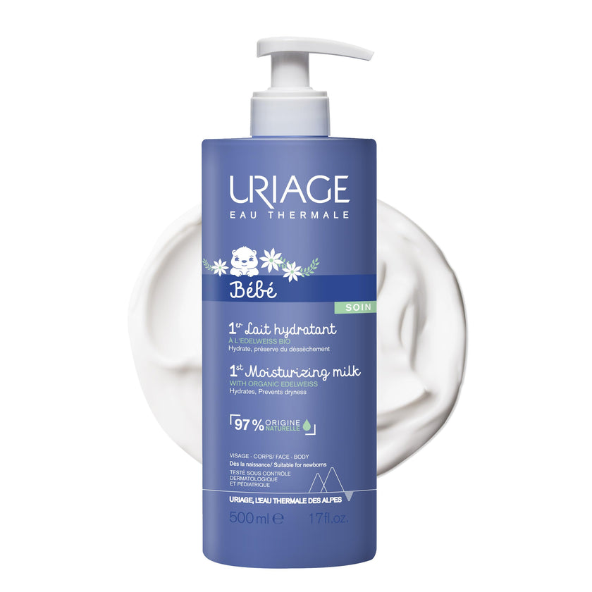 URIAGE Bébé - 1st Moisturizing Cream with Organic Edelweiss & Shea Butter | Hydrates & Prevents Dryness, Fast-Absorbing, Non-sticky, 97% Ingredients of Natural Origin - 500 ml 🍁 All In One Marketplace Canada