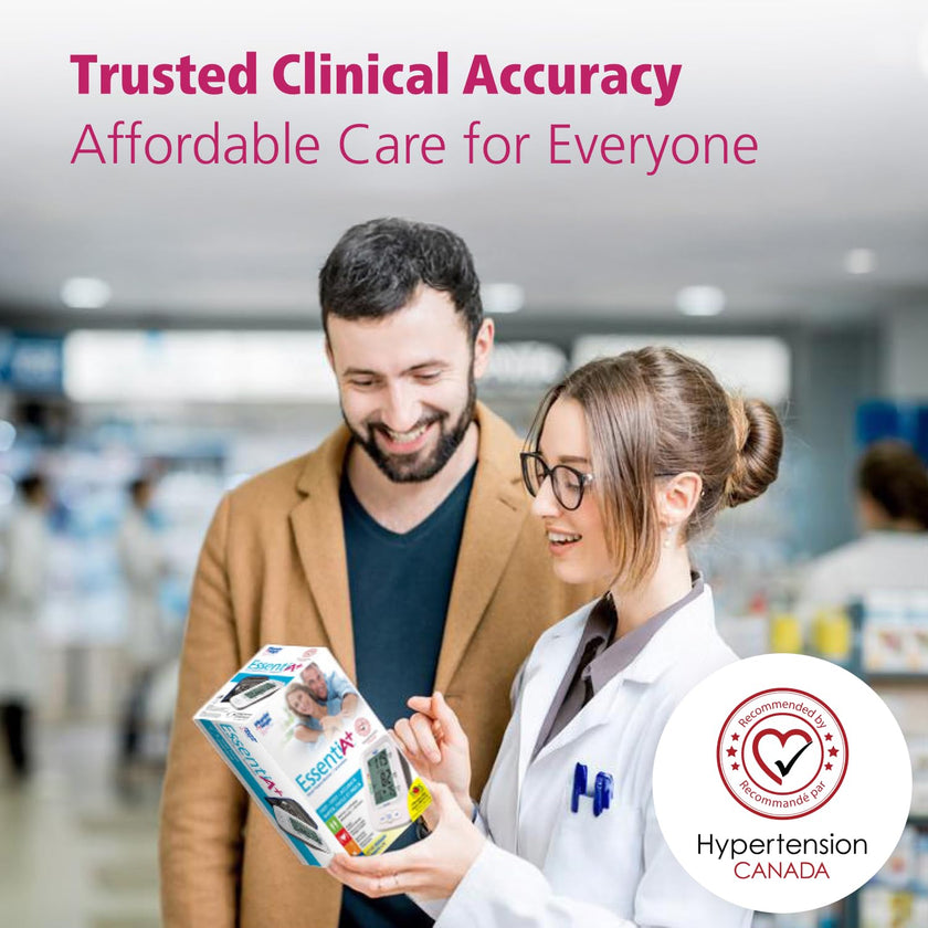 Physio Logic Essentia+ Clinically Accurate, Affordable Blood Pressure Monitor for Home Use, Easy 1-Touch Operation, Premium XL Display, 2-User, 120 Readings, Wide Cuff (22–42 cm), Compact Carry Case 🍁 All In One Marketplace Canada