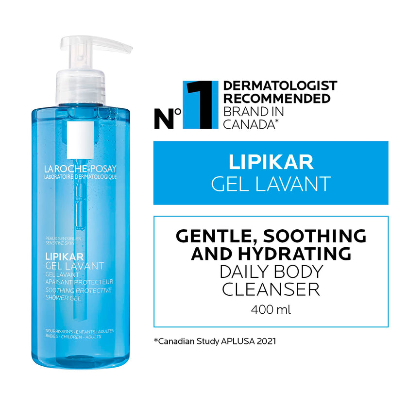 La Roche-Posay Body Wash, Lipikar Cleansing & Moisturizing Gel Body Wash with Shea Butter & Niacinamide for Dry & Sensitive Skin, Soap Free, Paraben Free, 400mL 🍁 All In One Marketplace Canada