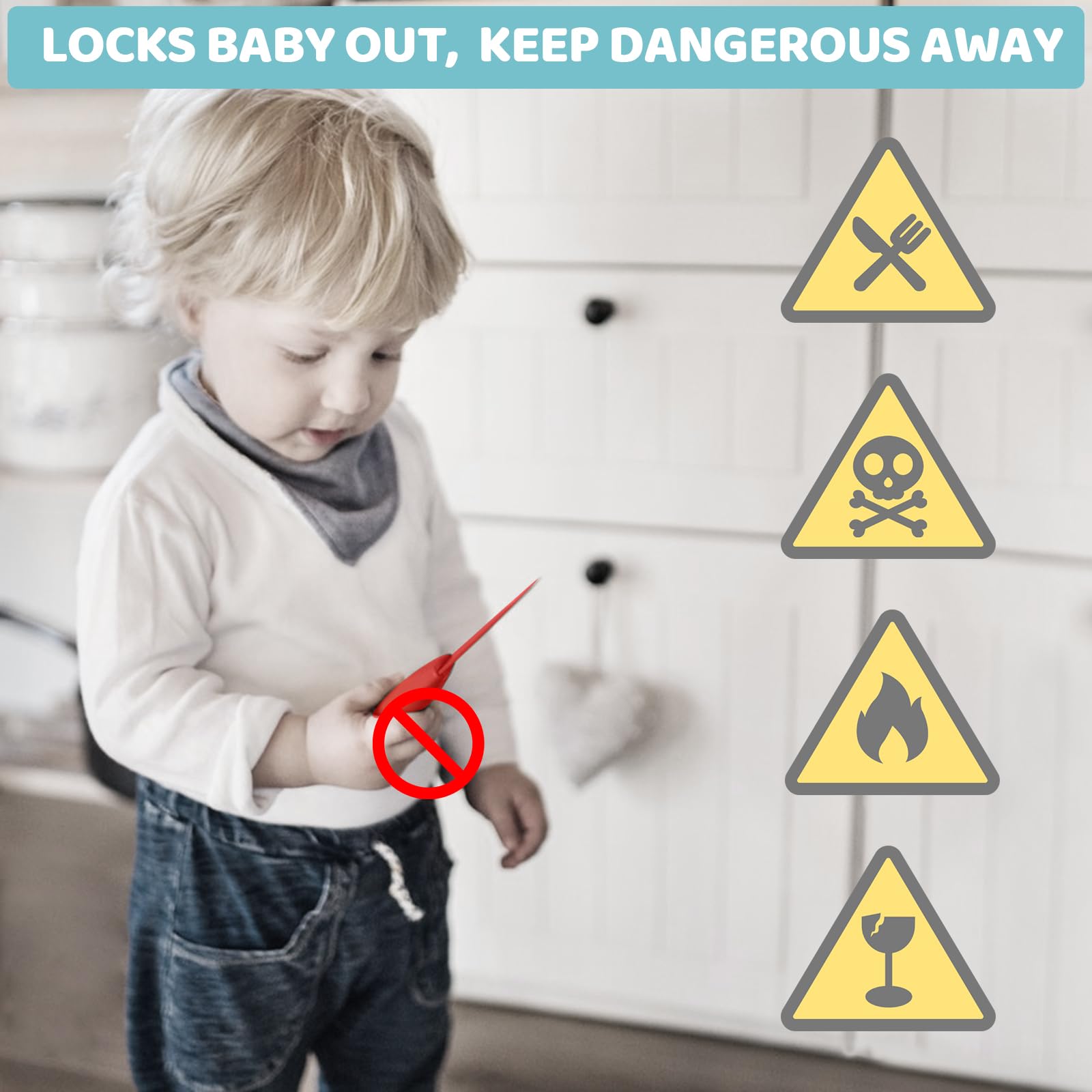 4our Kiddies 12 Pack Child Safety Magnetic Cabinet Locks with 2 Keys, No Drill Baby Proofing Drawer Locks for Baby Safety, Invisible Adhesive Magnetic Cupboard Locks for Kitchen Cabinet and Drawers 🍁 All In One Marketplace Canada