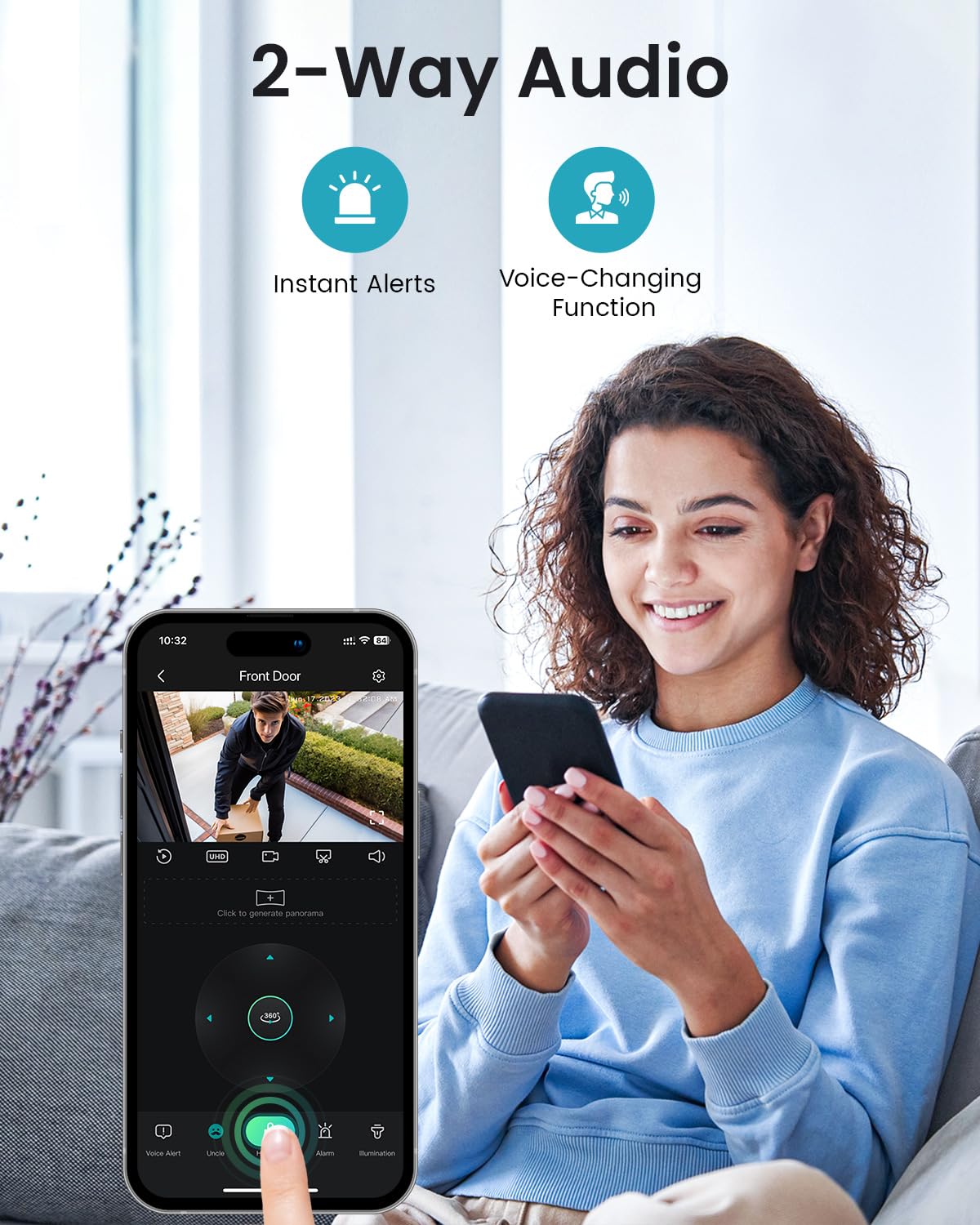 DEKCO 2K Outdoor Security Camera with 360 Degree Pan-Tilt Motion Tracking, Home Camera Surveillance Exterieur, WiFi Camera, Full Color Night Vision Sound-Light Alarm, 2-Way Audio, Waterproof 🍁 All In One Marketplace Canada