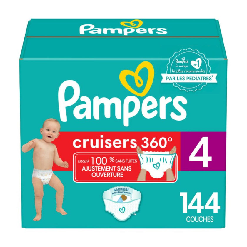 Pampers Cruisers 360 Pull-On Diapers, Size 4 (22-37 lbs), Babyproof up to 100% leakproof diaper1 Pack (Count of 144) 🍁 All In One Marketplace Canada