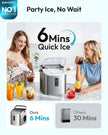 EUHOMY Ice Maker Countertop, 9 Cubes Ready in 6 Mins, 26lbs/24H, Self-Cleaning, Portable Ice Maker Machine with Carry Handle, Basket and Scoop, 2 Sizes of Bullet Ice for Home, Kitchen, Office 🍁 All In One Marketplace Canada