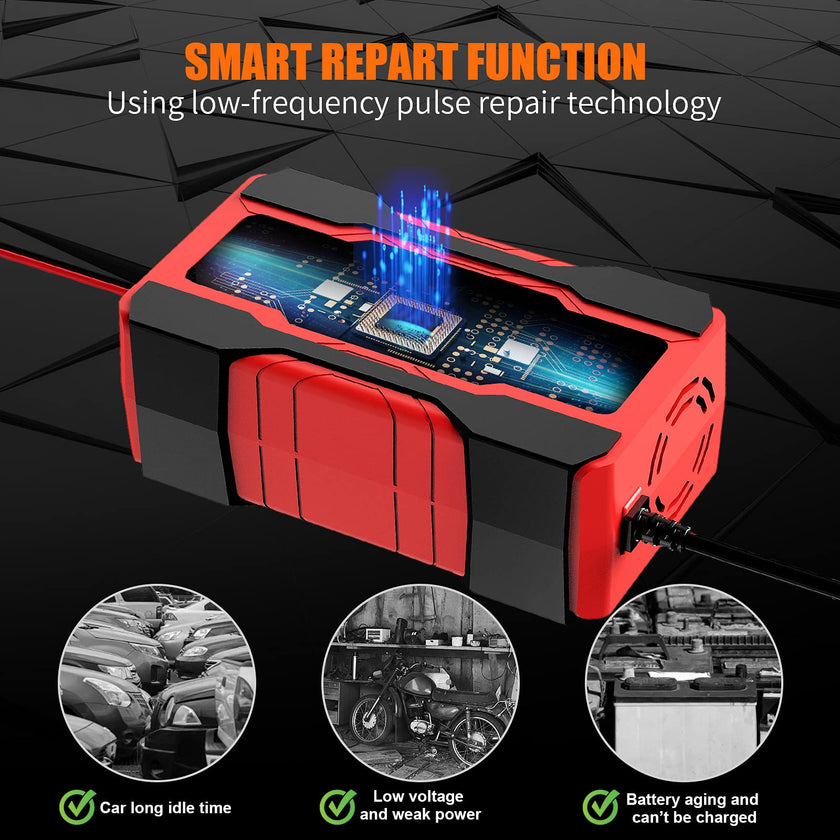 YONHAN Battery Charger 10-Amp 12V and 24V Fully-Automatic Smart Car Battery Charger, Battery Maintainer Trickle Charger, and Battery Desulfator with Temperature Compensation 🍁 All In One Marketplace Canada