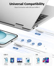 SD Card Reader for iPhone iPad Camera with USB C, Dual Card Slot USB 3.0 Memory Card Reader Supports SD/TF Card Trail Camera Viewer SD Card Adapter Portable Micro SD Card Reader No App Plug and Play 🍁 All In One Marketplace Canada