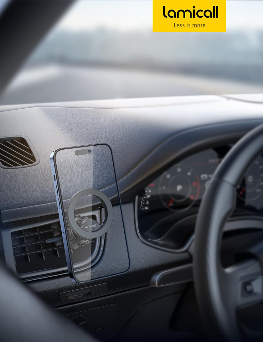 Lamicall Fits Magsafe Car Mount, [20 Strongest Magnets] Magnetic Vent Phone Holder Car, Cell Phone Holder Mount for iPhone 14 15 16 17 Pro Max Serie & Magsafe Case, Car Accessorie, GPS Dash Mount 🍁 All In One Marketplace Canada
