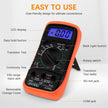 Digital Multimeter Voltmeter Battery Voltage Multi Tester AC DC Volt OHM Amp Current Meter Circuit Continuity Resistance Diode Electrical Tester with Test Leads Backlight LCD Display 🍁 All In One Marketplace Canada