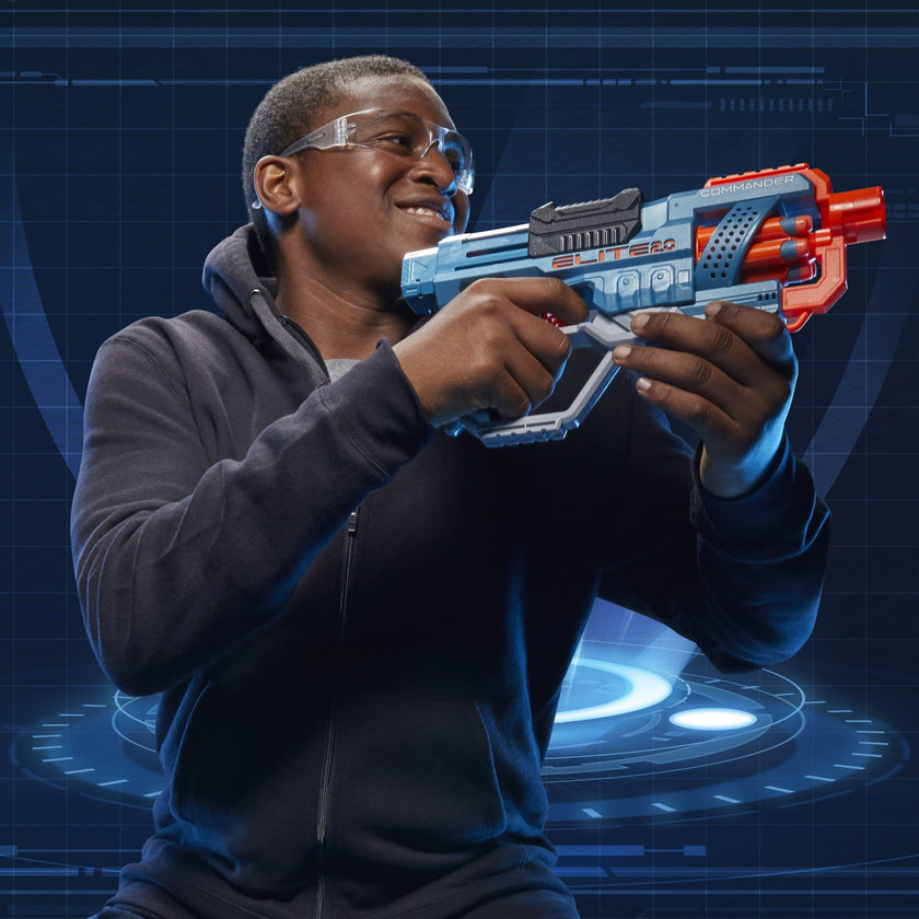 Hasbro Nerf Elite 2.0 Commander RD-6 Blaster, 12 Official Nerf Darts, 6-Dart Rotating Drum, Tactical Rails, Barrel and Stock Attachment Points, E9485 🍁 All In One Marketplace Canada