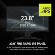 MSI MAG 245F X24 24-inch 1920 x 1080 (FHD) Gaming Monitor, 240Hz, FreeSync Premium, HDR Ready, HDMI, VGA Port, VESA Mountable, Tilt, 4-Side Slim Bezel, 0.5ms, Black 🍁 All In One Marketplace Canada