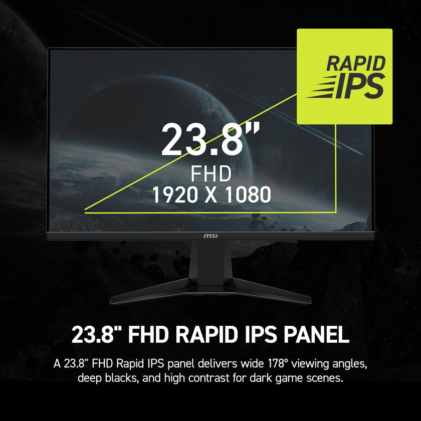 MSI MAG 245F X24 24-inch 1920 x 1080 (FHD) Gaming Monitor, 240Hz, FreeSync Premium, HDR Ready, HDMI, VGA Port, VESA Mountable, Tilt, 4-Side Slim Bezel, 0.5ms, Black 🍁 All In One Marketplace Canada