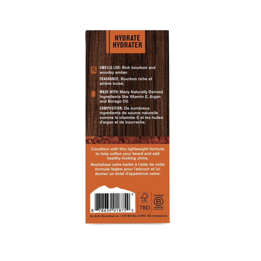 Every Man Jack Mens Beard Oil - Subtle Aged Bourbon Fragrance - Deeply Moisturizes and Softens Your Beard and Adds a Natural Shine - Naturally Derived with Shea Butter- 30 mL 🍁 All In One Marketplace Canada